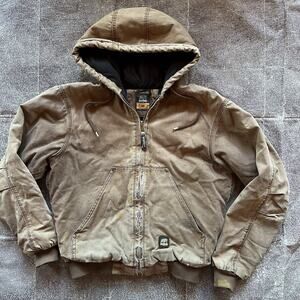 Men's Vintage Y2K Berne Heartland Washed Duck Canvas Work Distressed Jacket Sz M